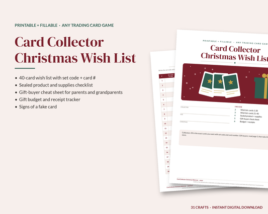 Card Collector Christmas Wish List (Printable)