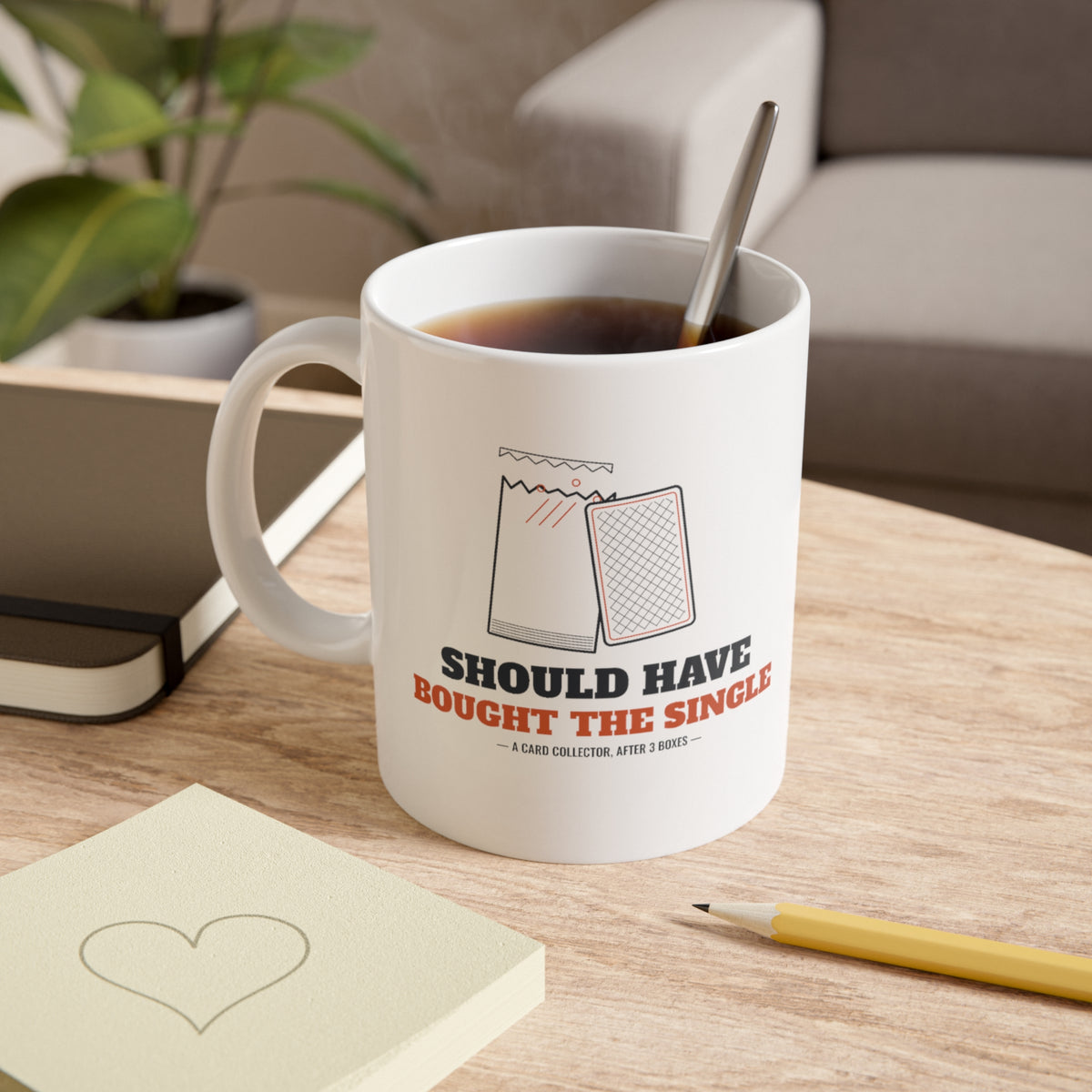 Should Have Bought the Single Mug, Funny Trading Card Collector Coffee Mug, TCG Player Gift, Booster Pack Humor 11 oz Mug