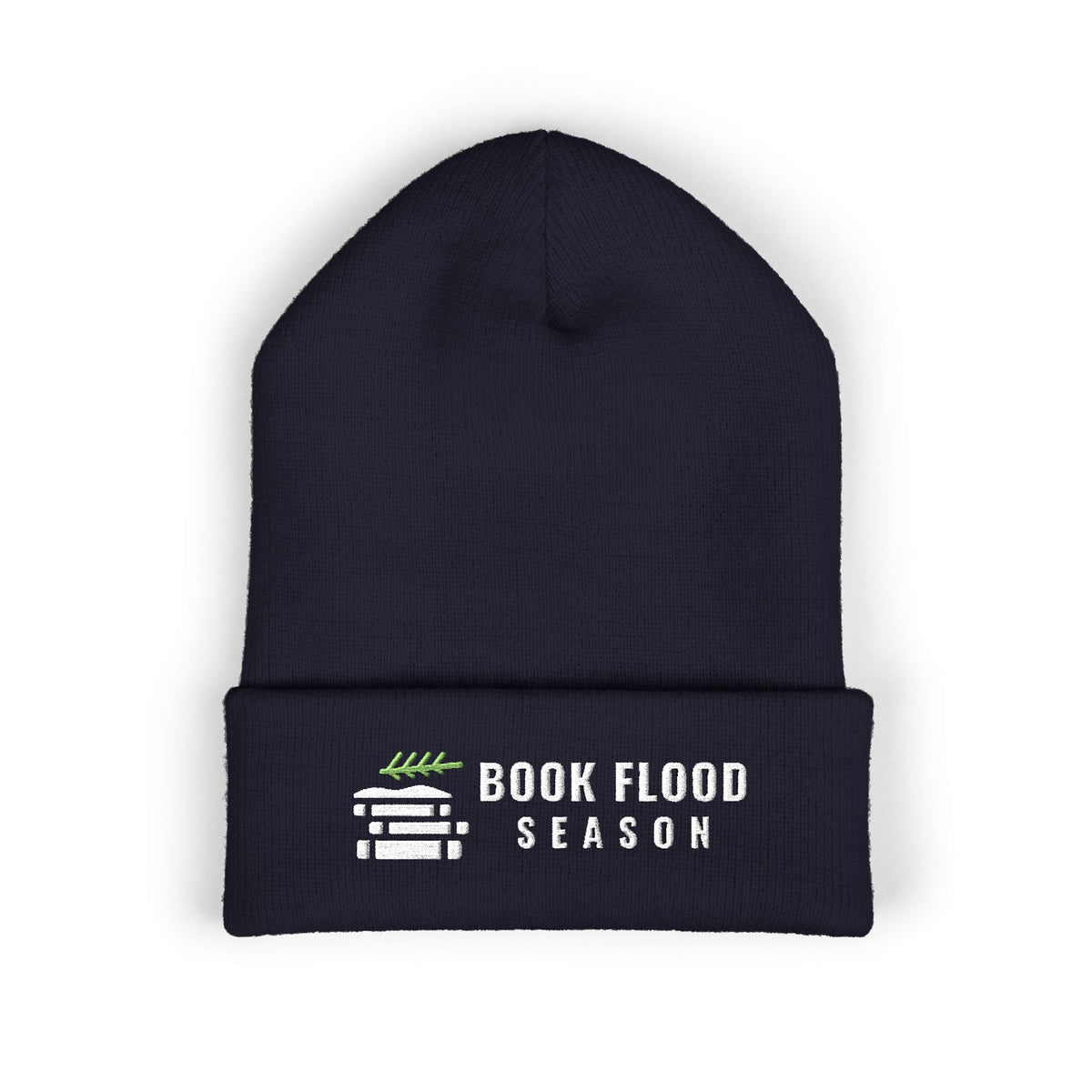 Book Flood Season Embroidered Beanie