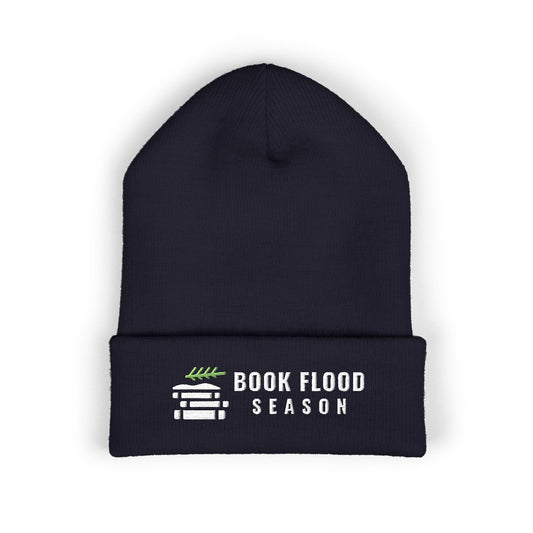 Book Flood Season Embroidered Beanie