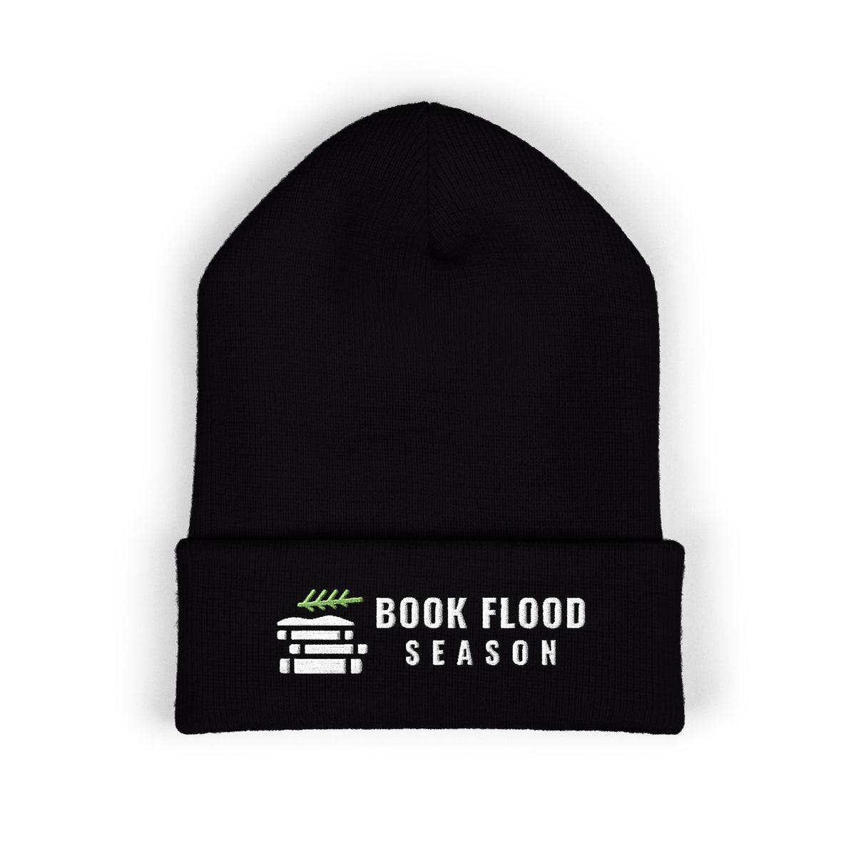 Book Flood Season Embroidered Beanie