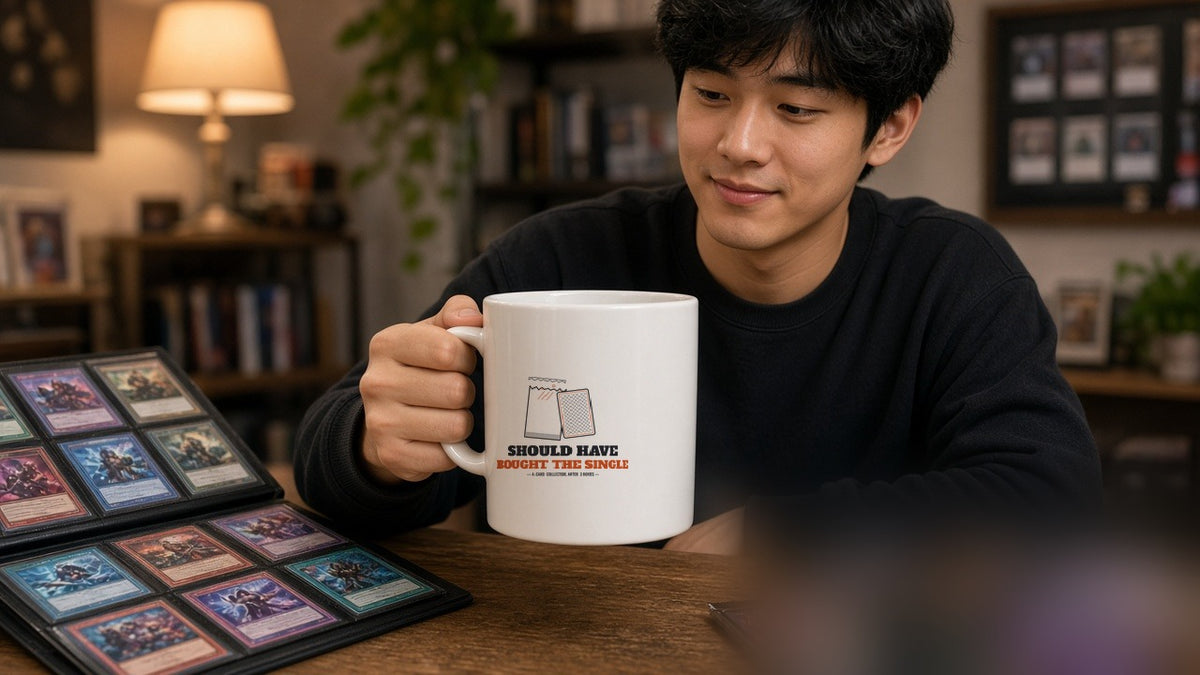 Should Have Bought the Single Mug, Funny Trading Card Collector Coffee Mug, TCG Player Gift, Booster Pack Humor 11 oz Mug